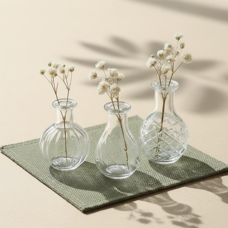Vase Decor - { # } 1個入り ミニチュアガラス花瓶 デコレーション