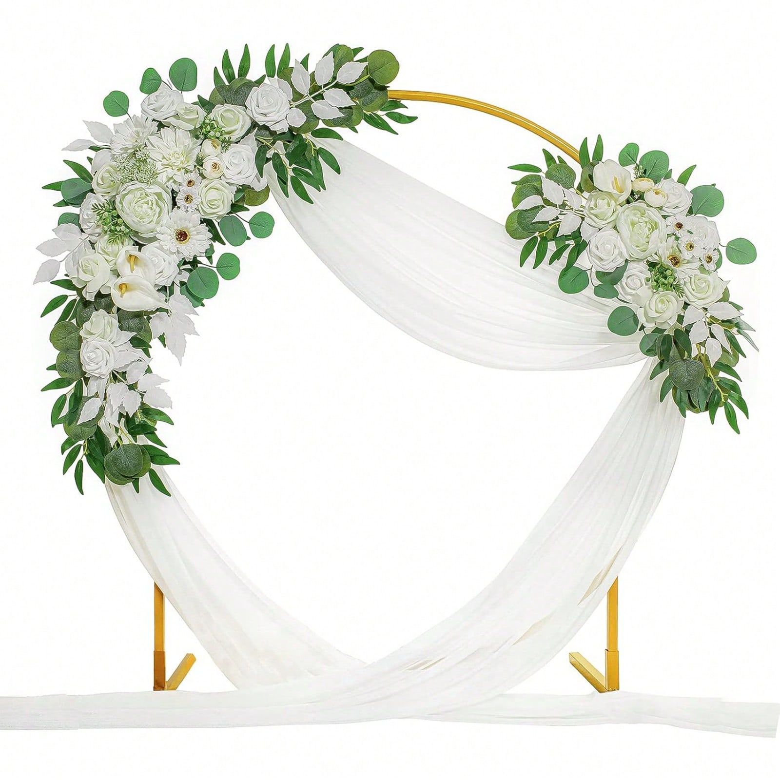Table Runner - ウェディングアーチ用の花、装飾用の人工花、2個入りの花の装飾品、美しい夢のようなウェディングセレモニーのためのテーブルランナー装飾。