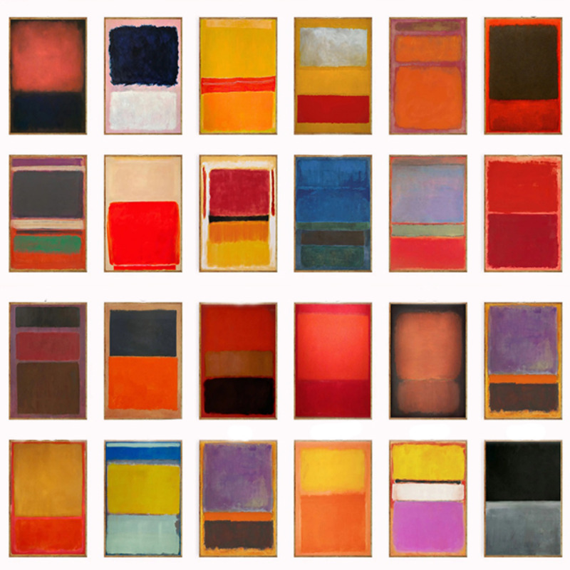 Abstract Canvas Set - 壁飾り、マーク・ロスコのポスターセット、ロスコのプリント、抽象アート、プリント、ヴィンテージアート、ミニマリストポスター、インテリアデザイン