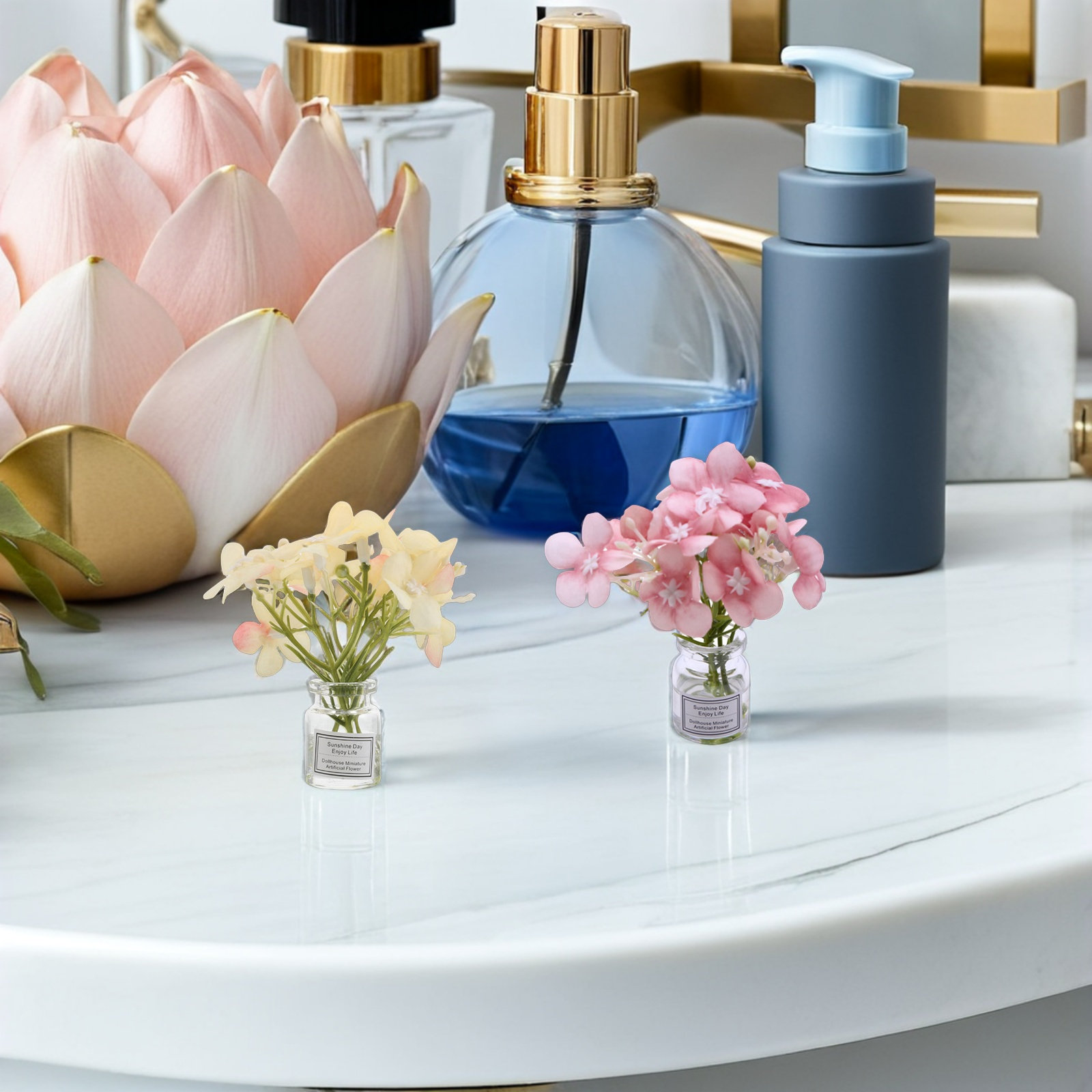 3点セットのミニチュア花瓶。DIYドールハウスや卓上装飾、マ - Vase Decor のレビューと価格