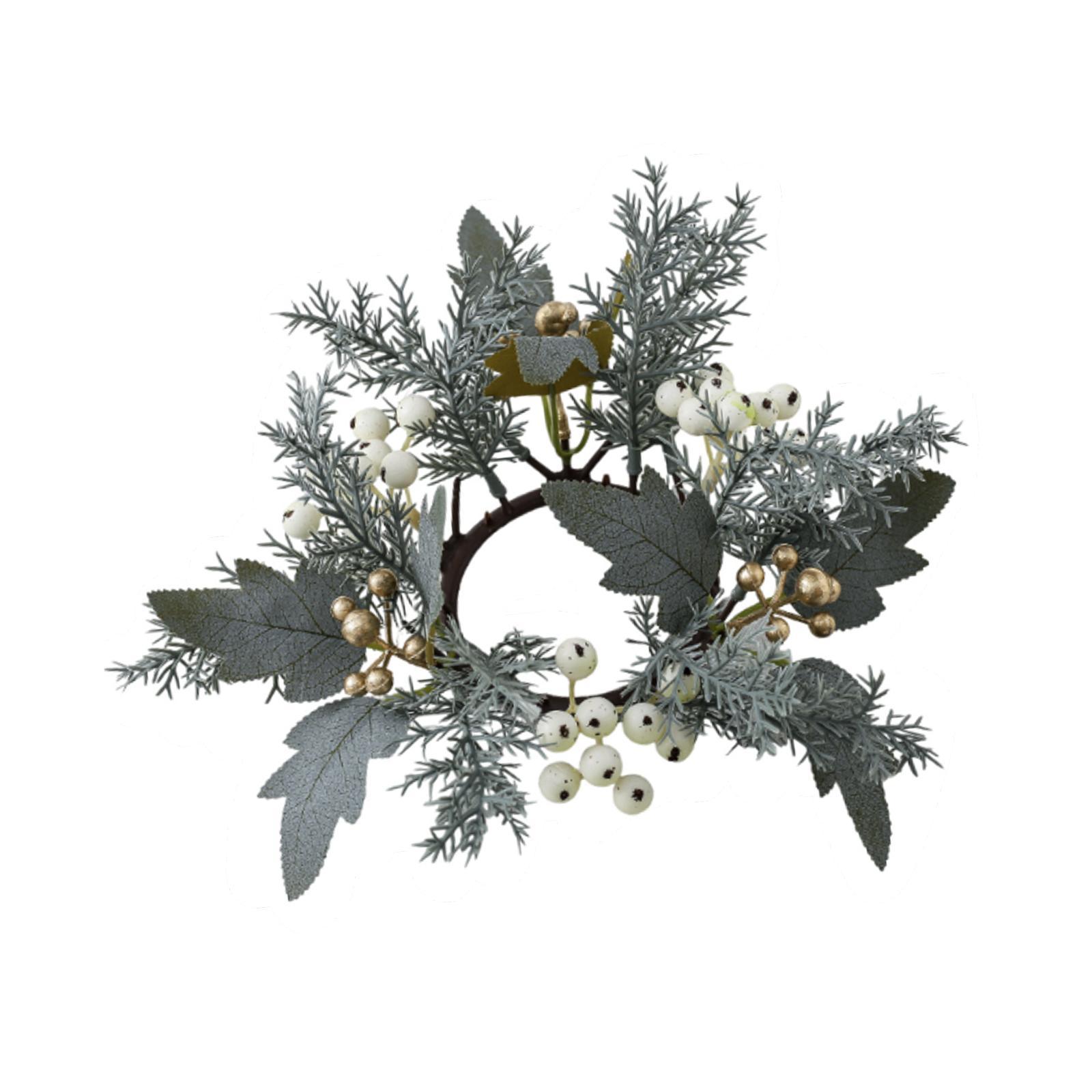 手作りの人工花を使ったキャンドルリース。ホリデーシーズンのテ - Candle Holder Decor のレビューと価格