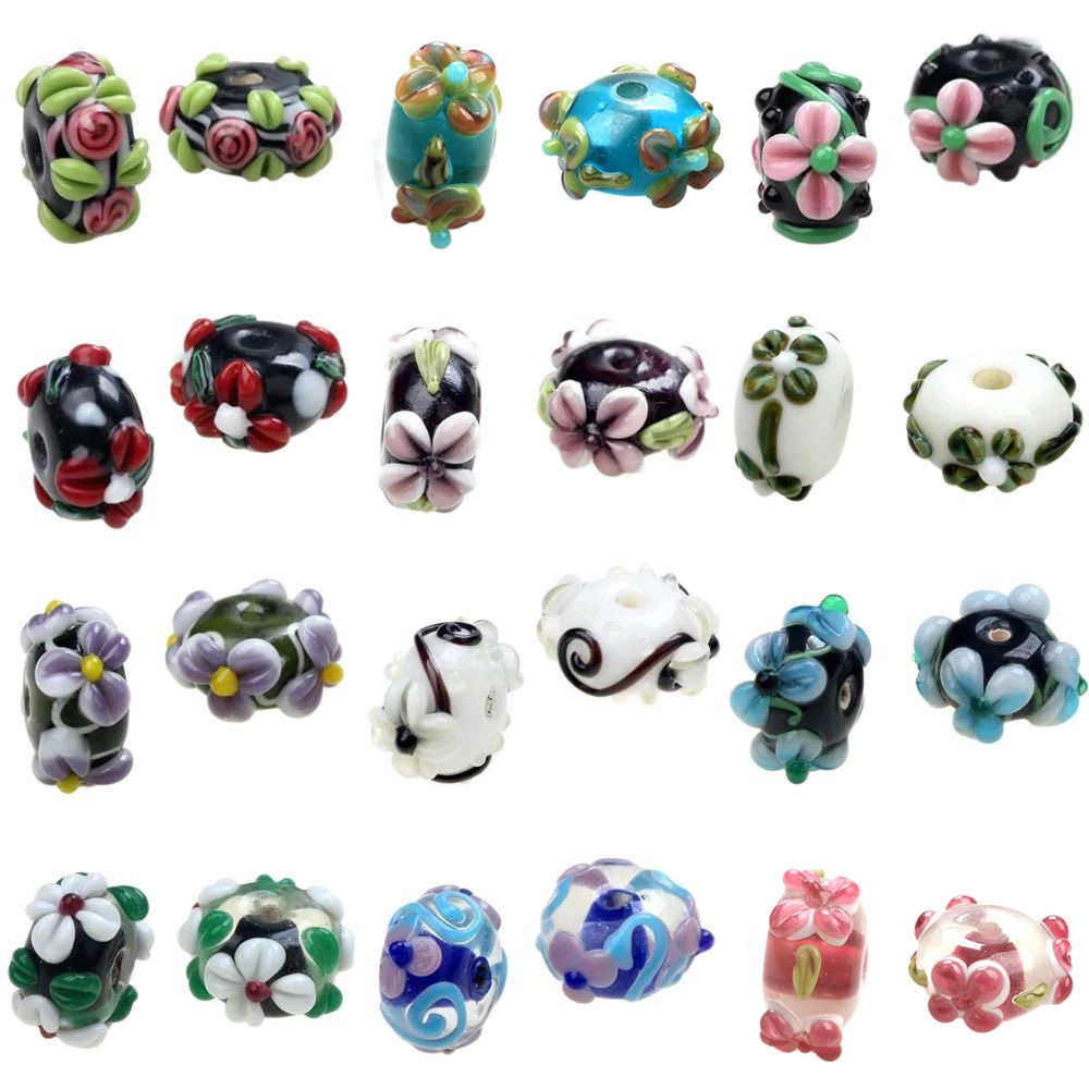 ガラスビーズ,花びら,ランプ,チャームブレスレット,イヤリン - Vase Decor のレビューと価格