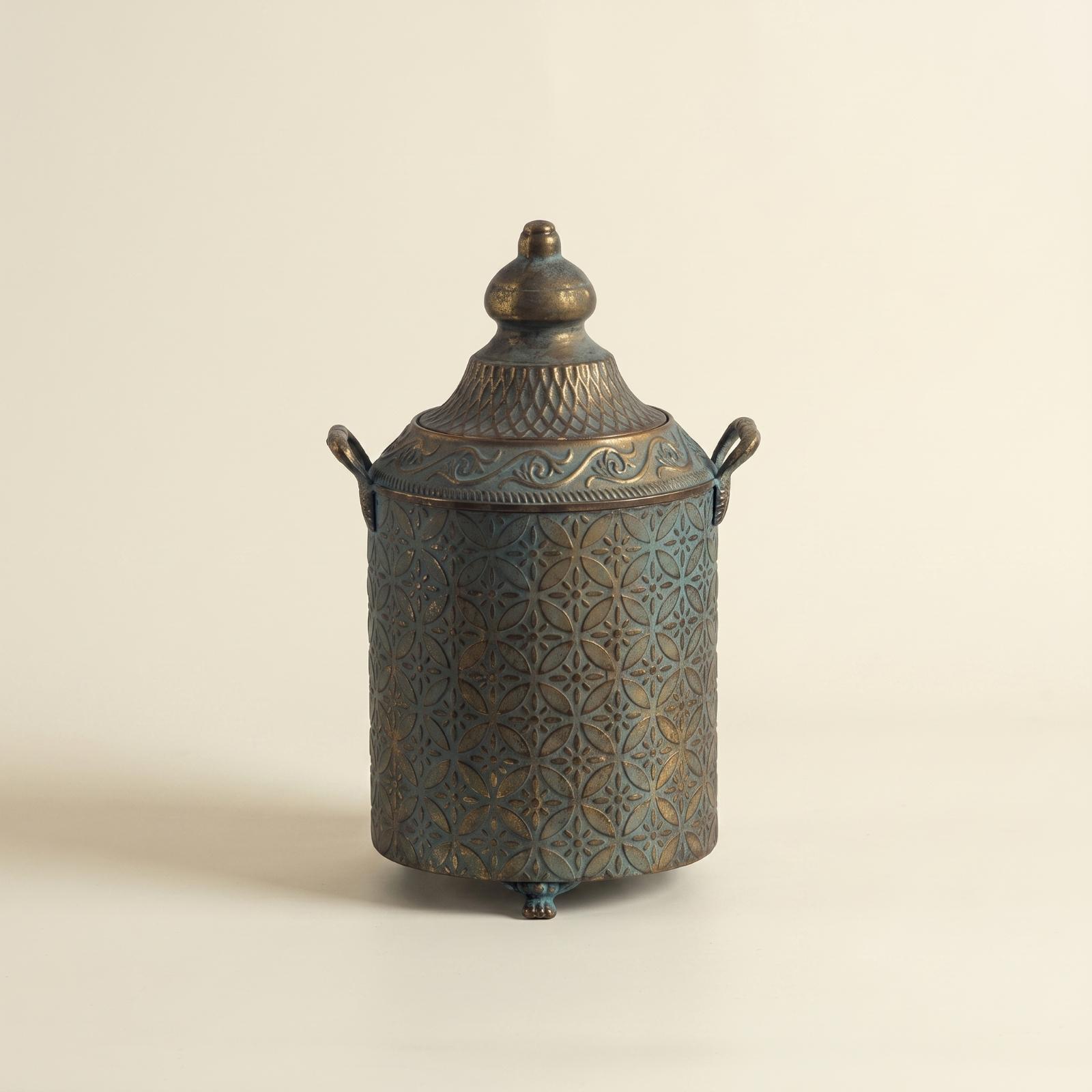 パティナ仕上げの金属製装飾花瓶、大型ヴィンテージ壺、ホームコ - Vase Decor のレビューと価格