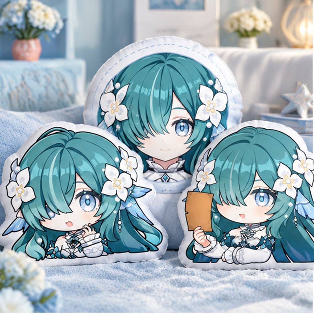 ゲーム「原神」の可愛いQ版エイリアンのぬいぐるみ、柔らかい枕 - Throw Pillow のレビューと価格