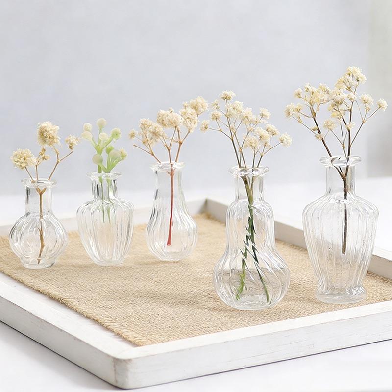 { # } 1個入り ミニチュアガラス花瓶 デコレーション  - Vase Decor のレビューと価格