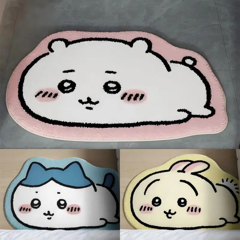 ちいかわのキャラクターが描かれたカーペット、アニメ「はちわら - Area Rug のレビューと価格