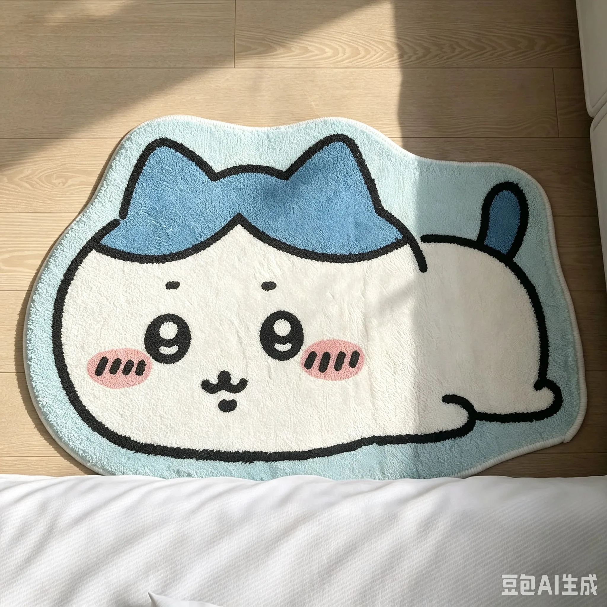 ちいかわのキャラクターが描かれたカーペット、アニメ「はちわら - Area Rug のレビューと価格