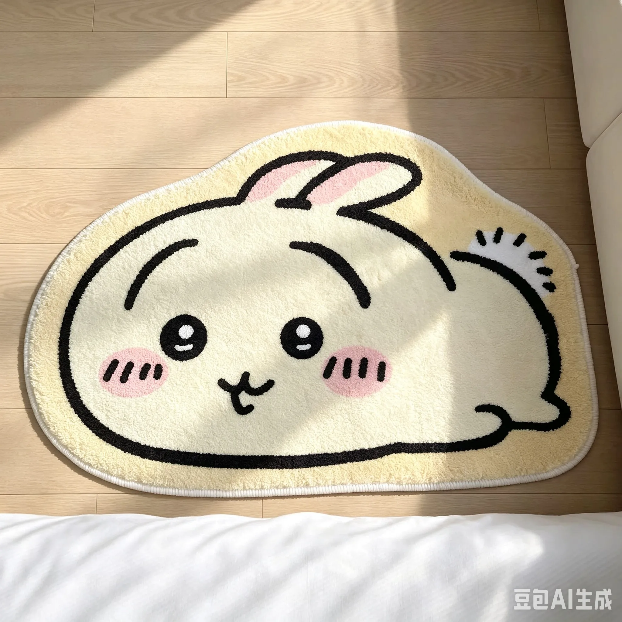 ちいかわのキャラクターが描かれたカーペット、アニメ「はちわら - Area Rug のレビューと価格