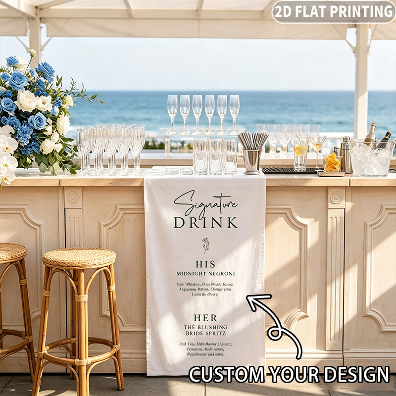 カスタムウェディングテーブルカバー1枚、デザインをパーソナラ - Table Runner のレビューと価格