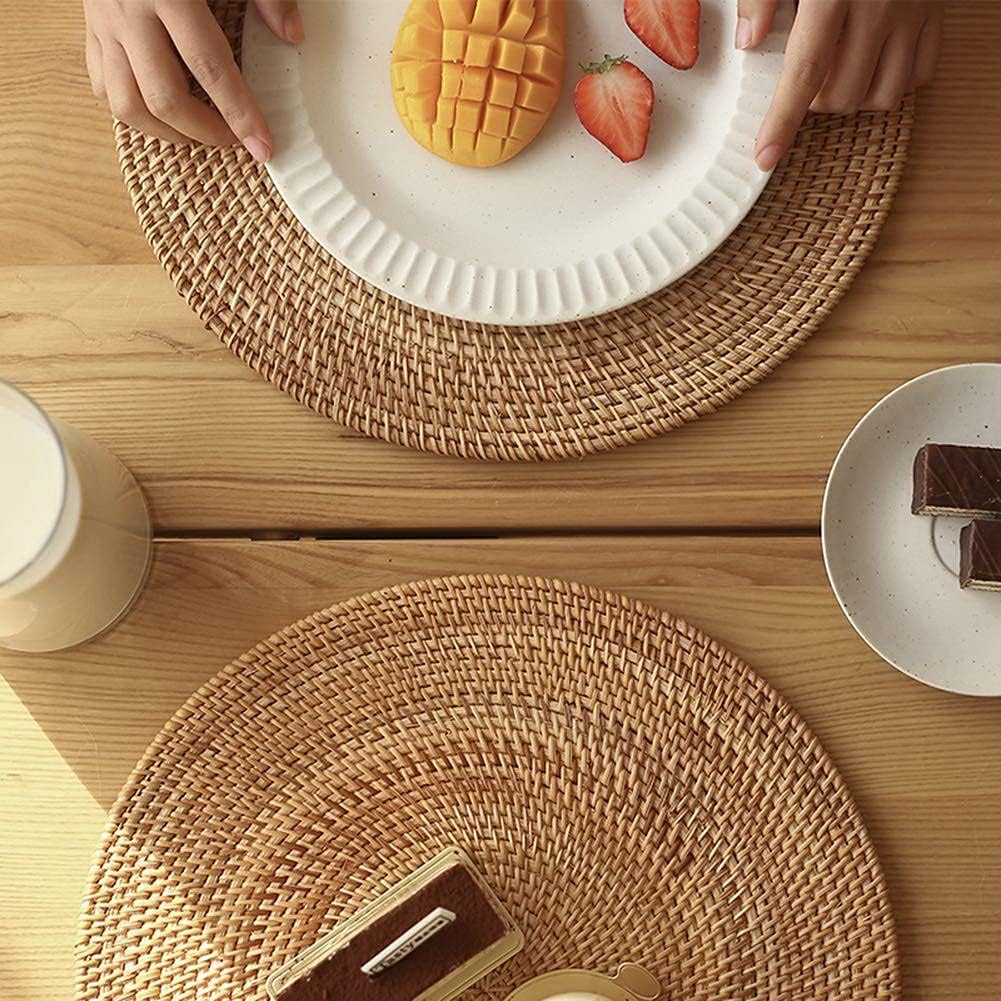 環境に優しい籐製モダンオーバルテーブルランナー プレースマッ - Table Runner のレビューと価格