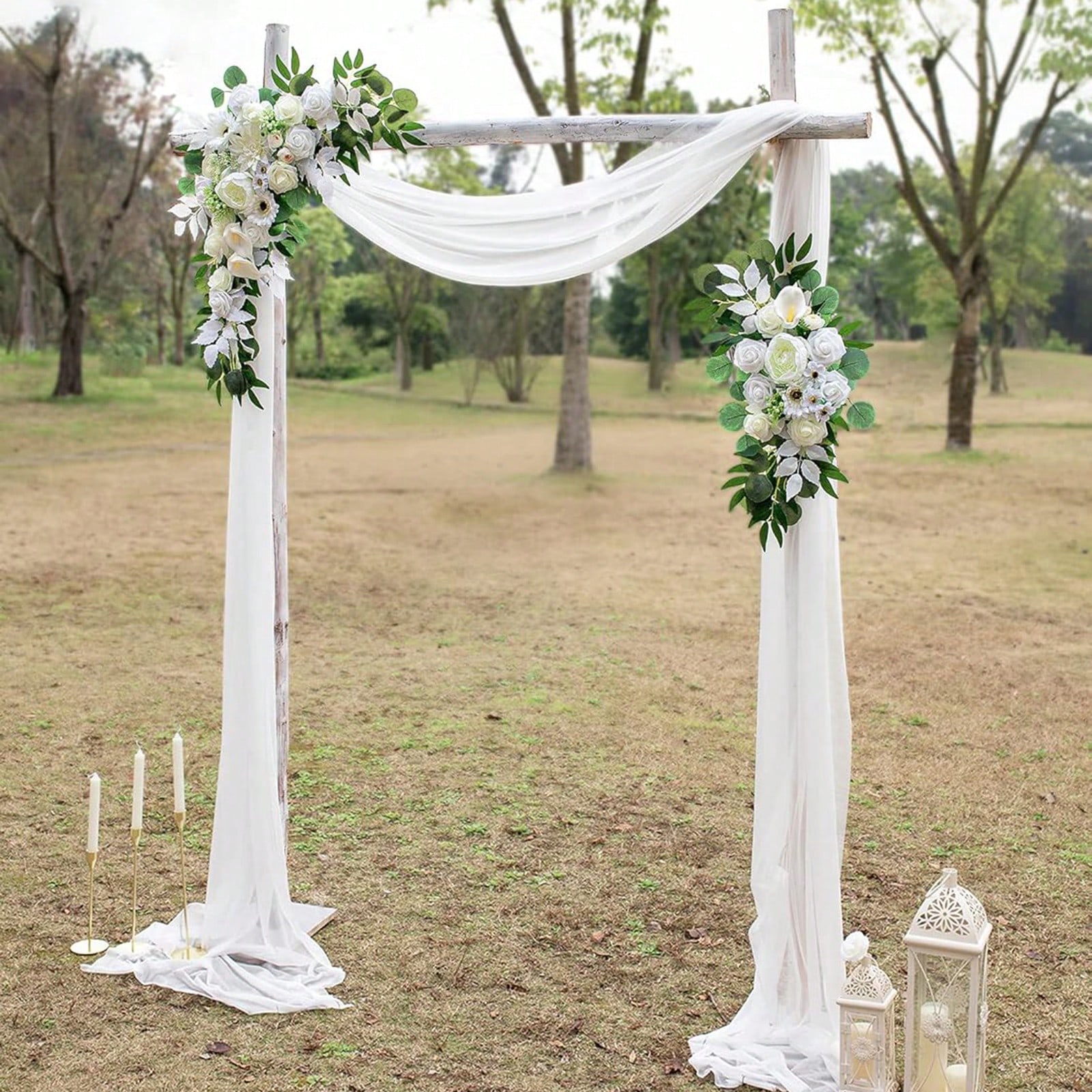 ウェディングアーチ用の花、装飾用の人工花、2個入りの花の装飾 - Table Runner のレビューと価格