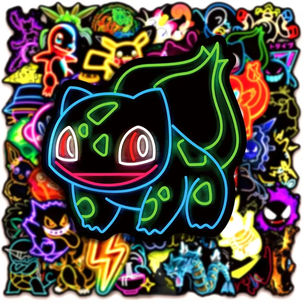 100個入り ネオンカラー ポケモン ステッカー 防水 DI - Wall Sticker のレビューと価格
