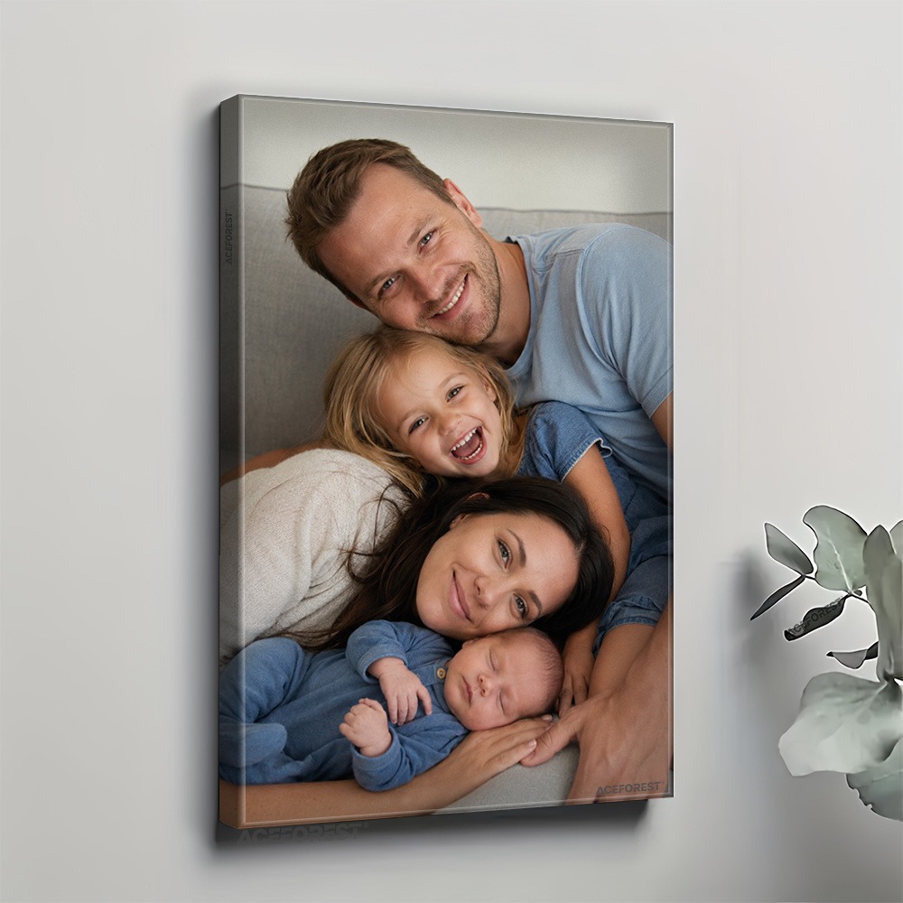 2Dパーソナライズされた写真キャンバスウォールアート、木製フ - Picture Frame のレビューと価格